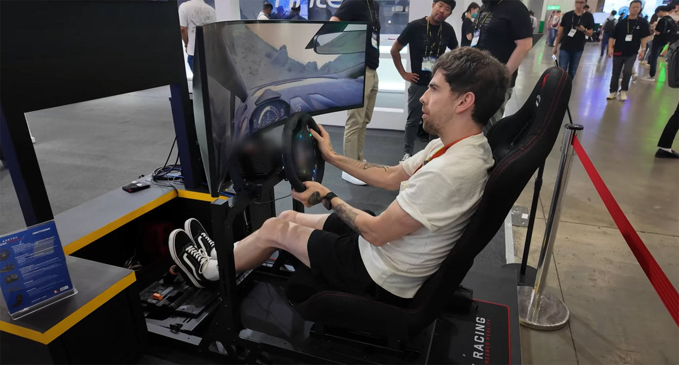 Asetek's $1k Initium console sim racing rig tested at Computex 2025 ...